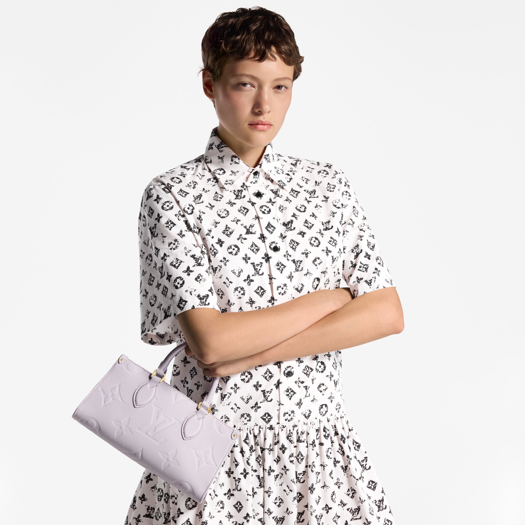 正規品★LOUIS VUITTON オンザゴー イースト ウエスト オンザゴー EW バイカラー モノグラム・アンプラント レザー